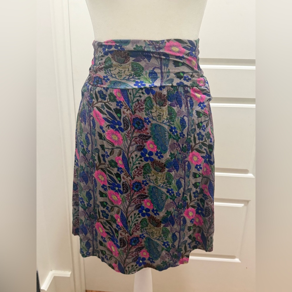 NATURAL LIFE Floral Mini Skirt in Teal, Pink, Blue - Picture 2 of 7